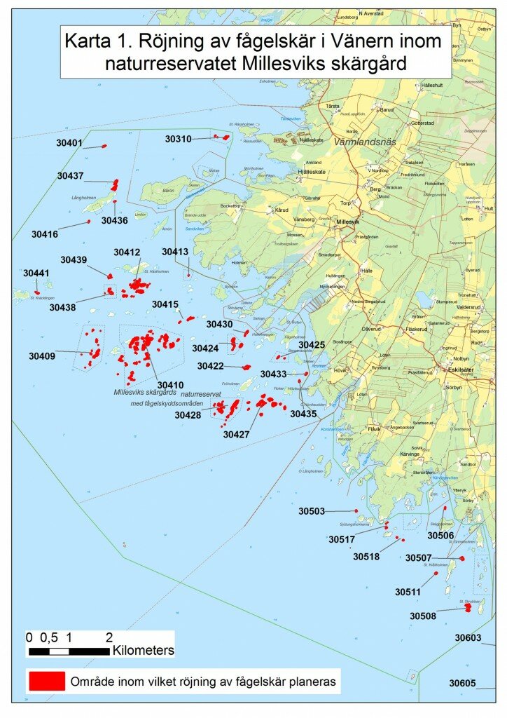 Karta 1 - Millesviks skärgård