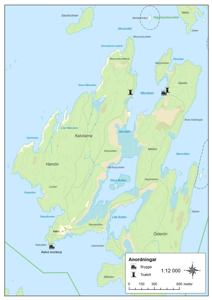 Karta över de nya friluftsanläggningarna